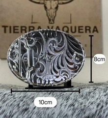 Mexican San Judas Charro Cowboy Belt Buckle Hebilla Vaquera Made In Mexico