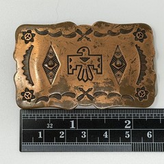 Bell Trading Post Thunderbird Vintage Belt Buckle Copper Nickel Silver Western