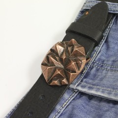 Punk Style Pyramid Textured Belt Buckle in Antique Copper, Craft Interchangeable Buckle