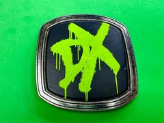 D Generation X WWE Silver DX Black Green Metal 2006 Wrestling Used Belt Buckle