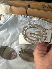 Vintage Guess Jeans Belt Buckle Lot of Three Buckles and 1 Belt