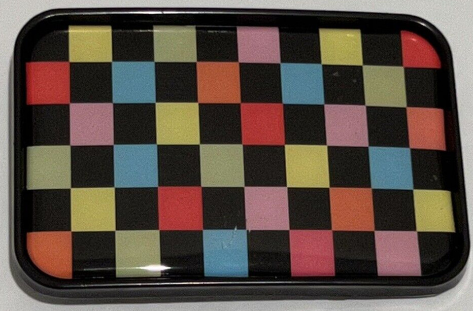 Checker Board Multicolor Rainbow Western Cowboy Tattoo Gothic Men Women Unisex