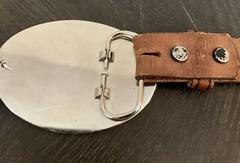 Genuine Leather Belt Horses Stallions W/ NA Hunting Club Belt Buckle USA 26