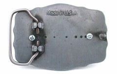 Pewter Silver Color Southwest Western REAL 1921 Morgan Silver Dollar Belt Buckle
