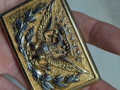 vintage 1970s belt buckle E PLURIBUS UNUM latin AMERICA united states USA brass