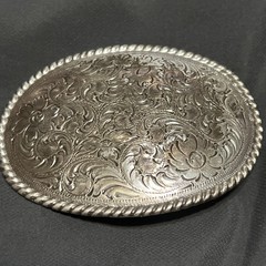 Nocona M&F Western Oval Floral Scroll Belt Buckle 37222