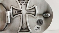 Pewter Belt Buckle Cross #4805 Great American Products Year 2006