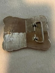 Silver Tone Floral Western Belt Buckle Vintage Style 3.25×2.5