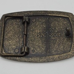 AMERICAN VETERANS 2007 DISABLED FOR LIFE MEMORIAL BRASS BELT BUCKLE #0369