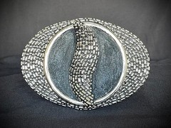 “Alien Excavation” OOAK Belt Buckle 4.5” Sculptural Textured Darren McNeese