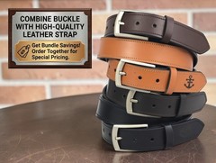 Western Turquoise Belt Buckle With Handmade Leather Strap| Rodeo Buckle For Men