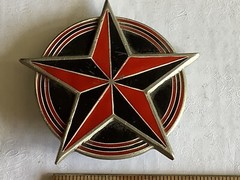 GREAT AMERICAN PRODUCTS Fine Pewter 2002 Nautical Star Belt Buckle 4613