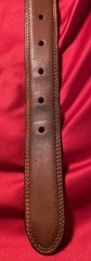 Tommy Hilfiger Mens Leather Brass Crest Belt Brown Size 32 Vintage
