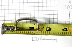 Solid Brass Belt Buckle Loop Rounded – Brushed Finish – New – Fits 1&Prime; w Belt