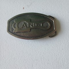 Ariat Western Oval Logo Belt Buckle Silver Tone Metal Men&rsquo;s 1.5in MPN 634