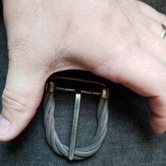 Vintage cool twisted round silver chain Belt Buckle women&rsquo;s or men&rsquo;s