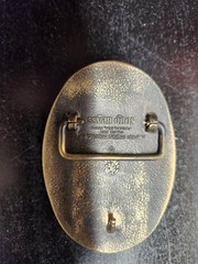 AWARD DESIGN MEDALS TEXAS CRUDE Belt Buckle Solid Brass Western Oilfield