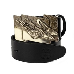 Sculptural german silver belt buckle « Free bird », german silver buckle Hawk