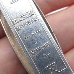HICKOK Sterling Silver Antique Beltogram Pocket Watch Belt Buckle & Loop Chain