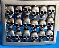 Vintage Skulls Skeleton Heads Goth Biker Belt Buckle