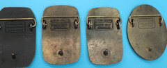 Vtg 80s/90s Hillsboro Kansas Trailers Brass Belt Buckle Lot of 12 1984 1985 1986