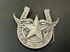 Lucky Star In Horseshoe Vintage 2004 Cutout Great American Products Belt Buckle