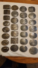 Heston Belt Buckles 1974-2002 , All Original and never used. Includes 1974 !
