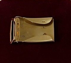 Men&rsquo;s 14K Solid Yellow Gold Belt Buckle, Has Block Monogram, 25.1 grams