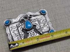 vintage NATIVE AMERICAN belt buckle INDIAN navajo SOUTHWESTERN cowboy