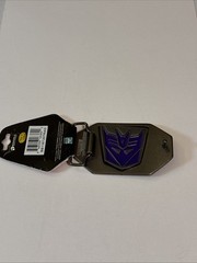 Transformers Reversible 4” Belt Buckle Decepticon Autobot Logo Official Diecast