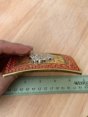 Western Buckle Gold Silver Red Horse Head Cowboy Buckle 2 » Hebilla Vaquero