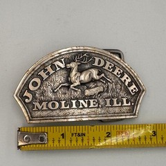 Vintage 1983 John Deere Belt Buckle 1876 Historical Trademark Moline Illinois
