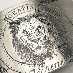Metro Goldwyn Mayer MGM Lion Head Las Vegas Etched Belt Buckle