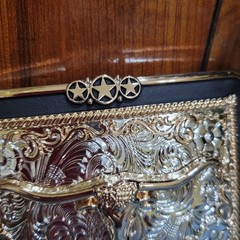 Longhor Western Belt Buckle Rose Tone And Silver Rare Piece With Details Cowboy