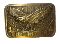 Freedom Is Not Free Belt Buckle 2014 Sponsored Patriotic Eagle