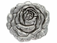ANTIQUE ENGRAVED ROSE FLOWER BUCKLE WOMEN&rsquo;S BELT BUCKLE fits up to 1-1/2&Prime;