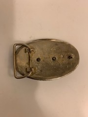 Vintage Flying Duck Oval Belt Buckle Chrome Plated