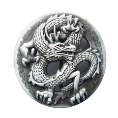 Men Belt Buckle Red Rhinestone Eye Classic Dragon Belt Buckle