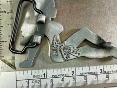 Sexy Woman Silhouette Mud Flap Girl Trucker Chick Belt Buckle By Buckle Rage