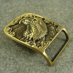 Solid Brass “ Eagle ” rectangle Belt Buckles 1.5&Prime; Plate Pin western Buckle Z336