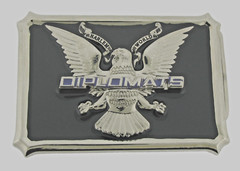 Diplomats Emissary Ambassador Consulate General Belt Buckle Silver Metal Western