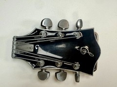 Guitar Head Stack Tuning Keys Black Enamel Cutout Belt Buckle by Jean&rsquo;s Friend