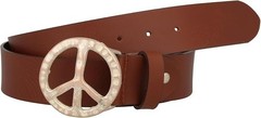 Peace Sign Belt Buckle in Antique Copper, Antique Rustic Interchangeable Buckle