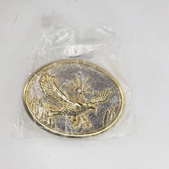 Eagle Hawk Star Sun Burst Belt Buckle Silver Gold Tone New