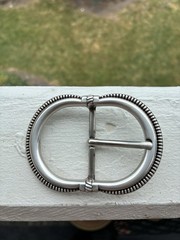 Rope Edge Oval Belt Buckle – French Zamak, 40mm
