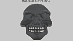 Skull Belt Buckles Grill Black Metal Emblem Bling Iced Style New Men Women Goth