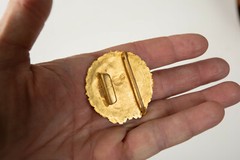 Gilted Fancy Buckle (B6B) Victorian Man Framed w/Eagle (JSF6) Golden Wreath