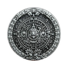 Vintage Style Enamel Mayan Aztec Sun Calendar Stone Belt Buckle