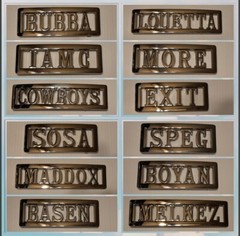 Personalized Custom Name Metal Belt Buckle -Put your name / word or# on a Buckle
