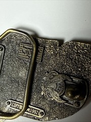 The Great American Buckle Co. BRASS 1992 AMERICA Belt Buckle MADE IN THE USA